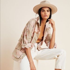 Anthropologie Lida Pink Camo Utility Jacket 💗🤎
